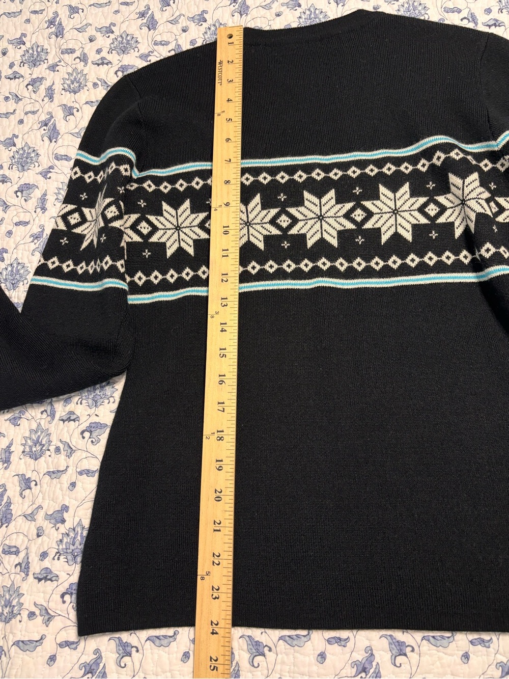 Vintage Obermeyer Merino Wool blend Nordic Snowflake Ski Sweater Women’s Medium - Picture 7 of 7
